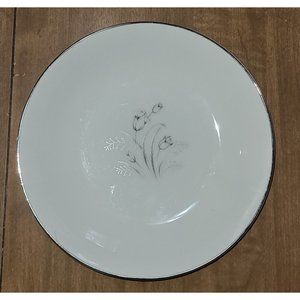 Creative Royal Elegance Plate Salad 90411 Silver Rimmed 8" 4 pieces